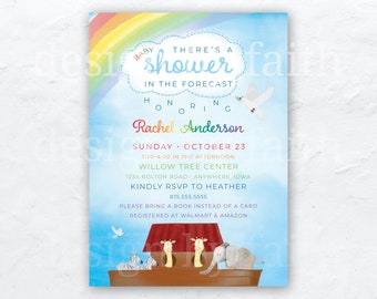 CUSTOM Noah's Ark Baby Shower Invitations