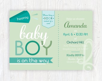 Hooray! Baby Boy Shower Invitation