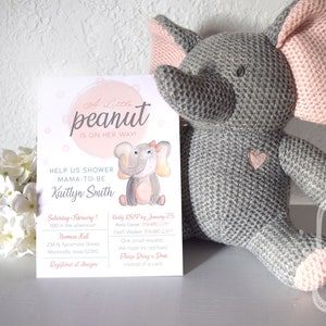 Little Peanut Baby Elephant Shower Invitations