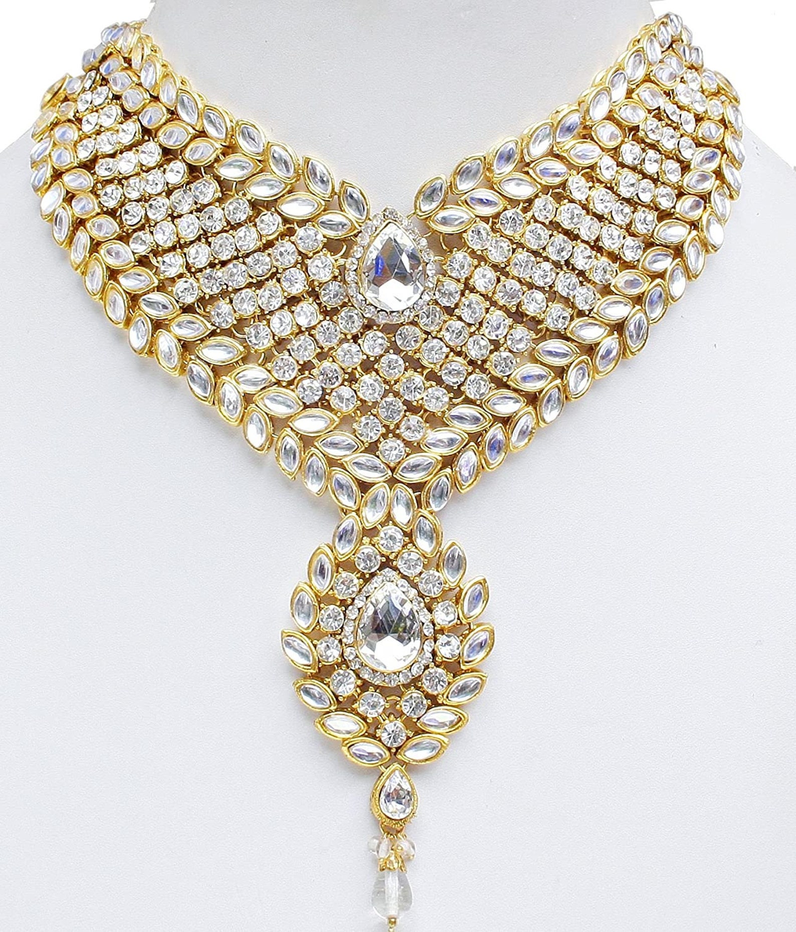 Indian and Pakistani Bridal Jewellery Set Traditional White Etsy UK