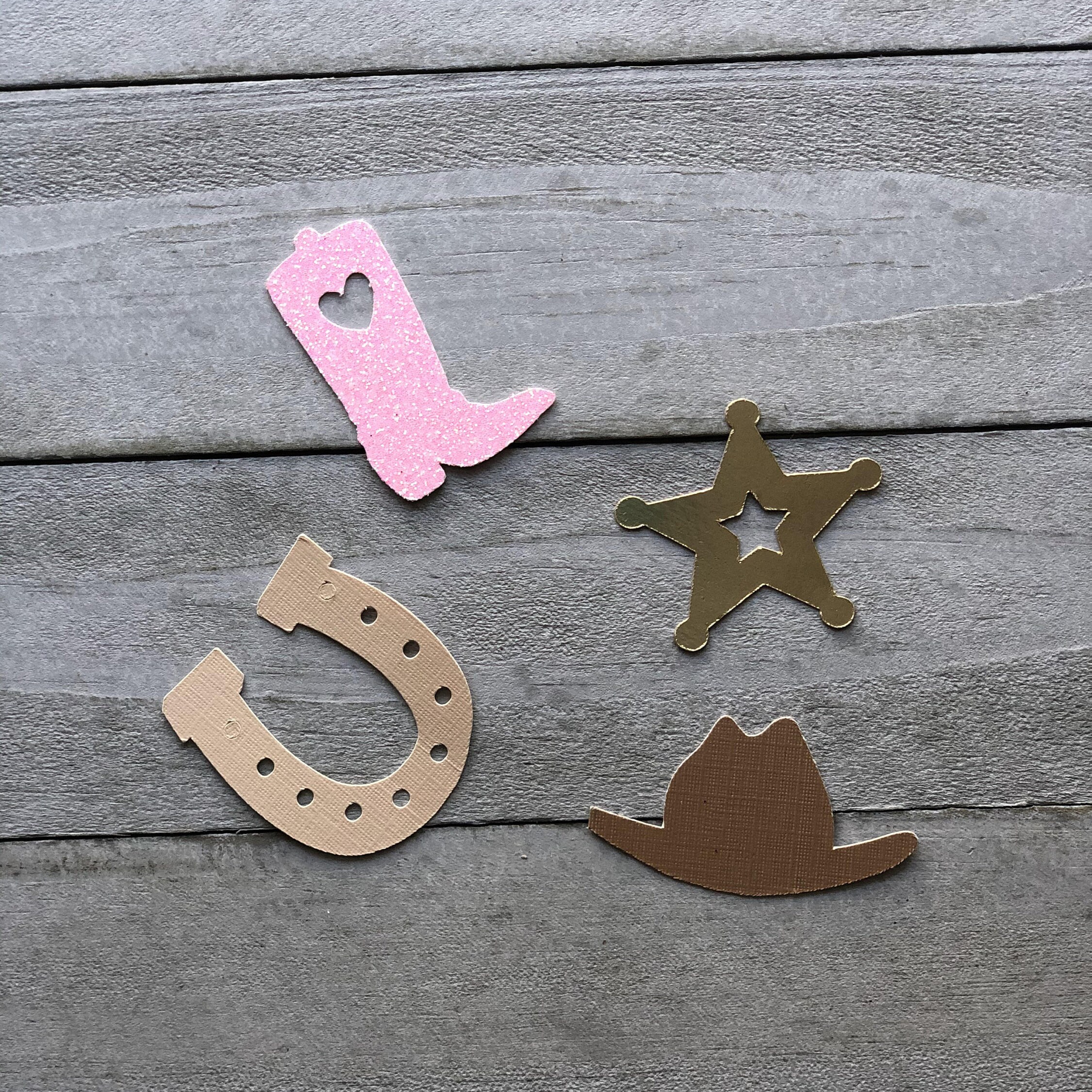 Cow Girl theme confetti Cow Girl Birthday Party Nashville Bach Nashville Birthday Boots and Babes Shower First Birthday