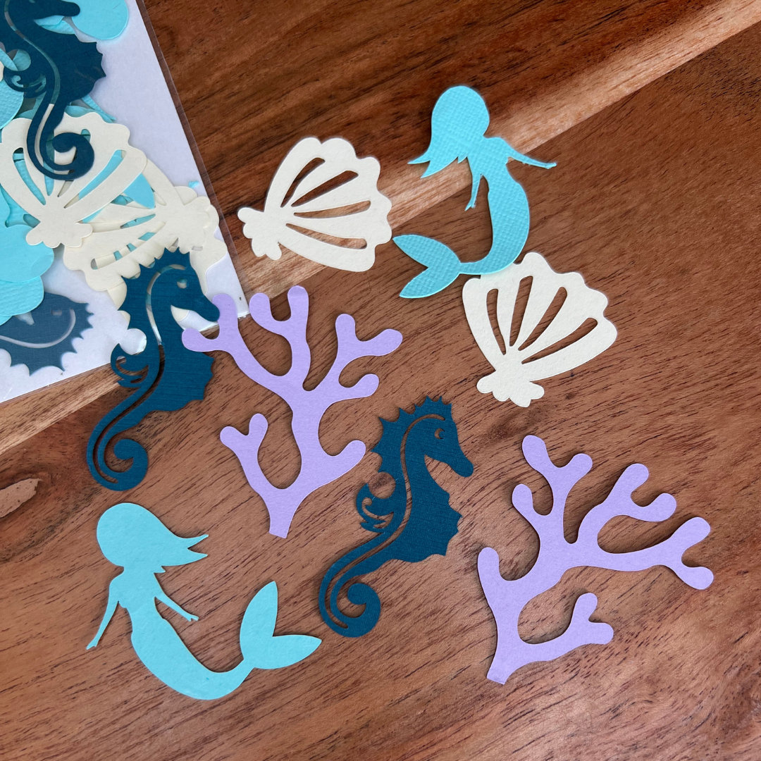 Mermaid Party Decorations First Birthday Under the Sea Mermaid table decor Mermaid Themed Confetti Mix Mermaid Baby Shower