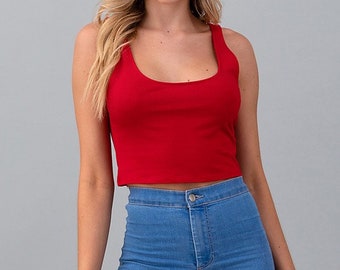 cute red tank top