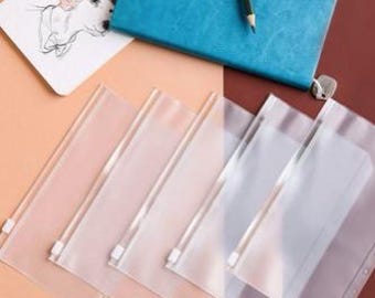 A7 Clear Zipper Cash Envelopes: Budget Binder Organizer, Set of 5