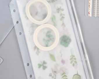 A6 Clear Zippered Cash Envelopes - Budget Binder Inserts - Set of 5