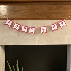 Mini Paper Garland | Pony Up | College Football | Photo Prop | Party Decor | Mini Bunting