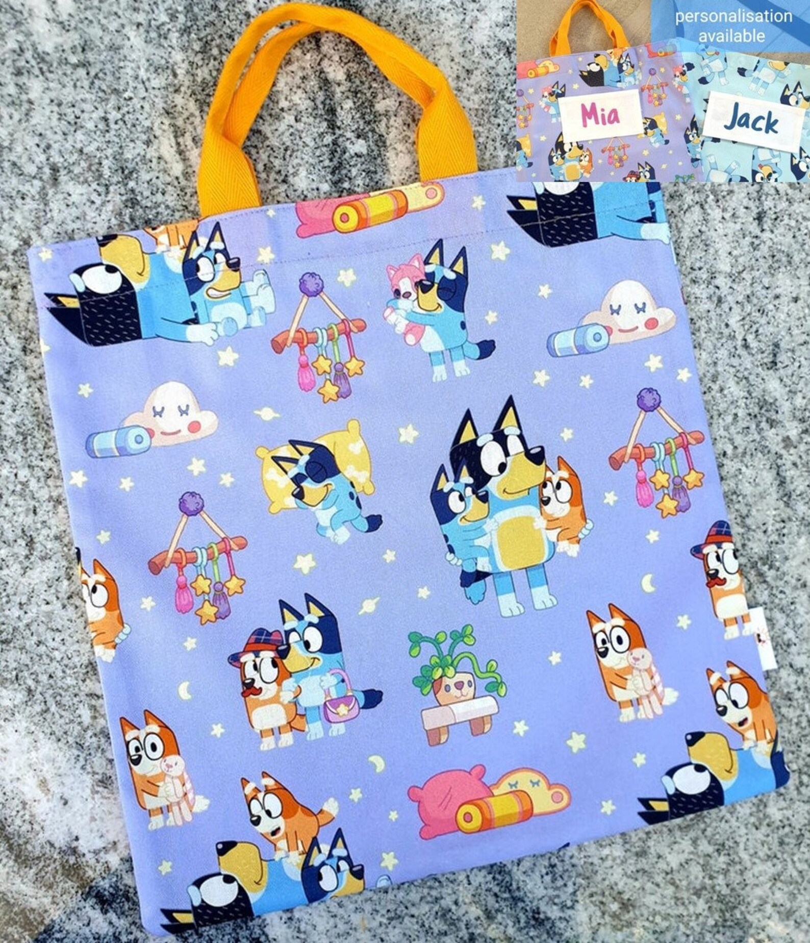 BLUEY in PURPLE Library Bag Tote Bag Crossbody Bag Etsy Australia