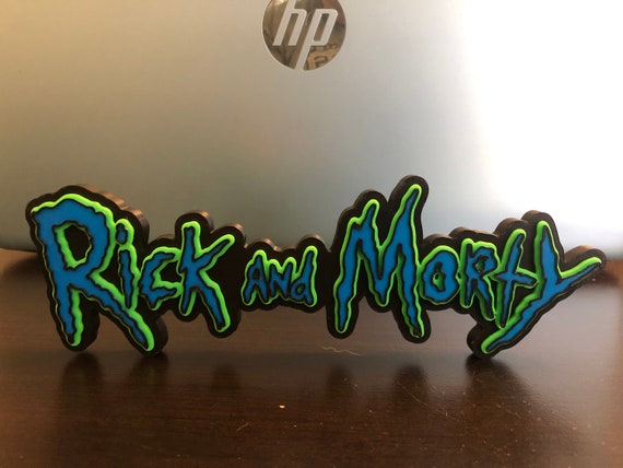 Rick And Morty logo/shelf display
