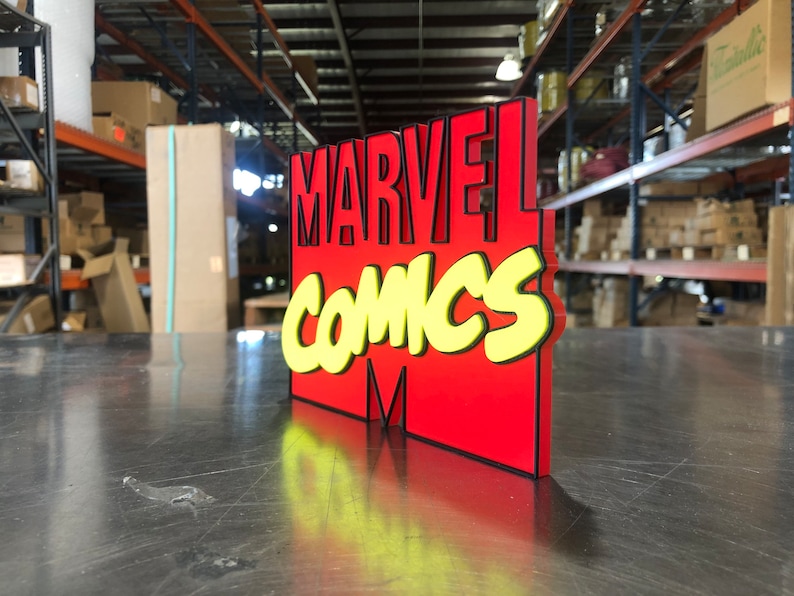 Marvel Comick Sign Marvel Comics Logo - Etsy