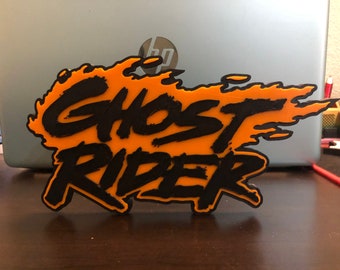 Ghost Rider logo/shelf display