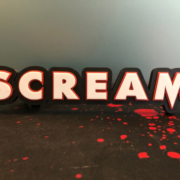 Scream logo/shelf display