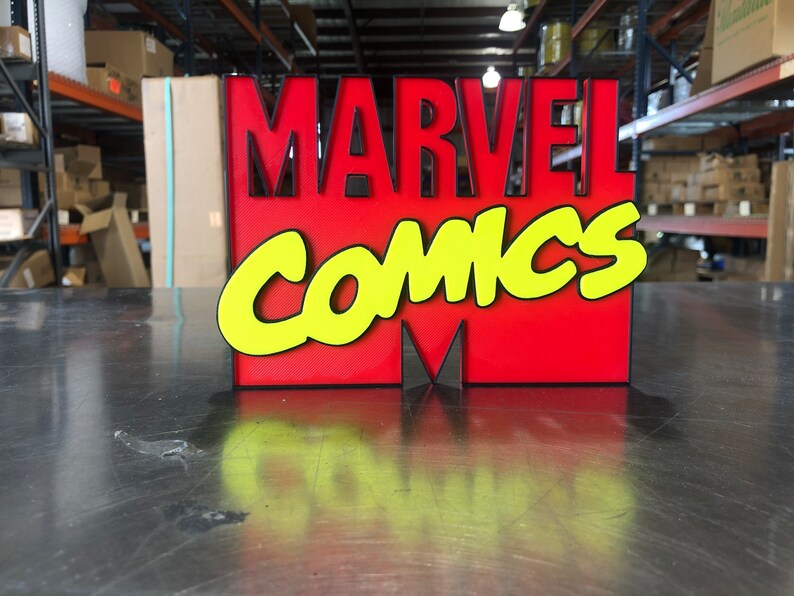 Marvel Comick Sign Marvel Comics Logo - Etsy