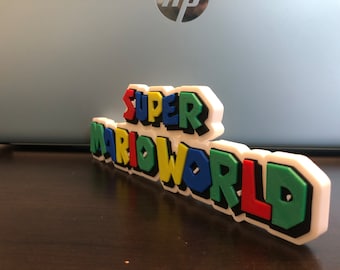 Super Mario World Logo/shelf Display