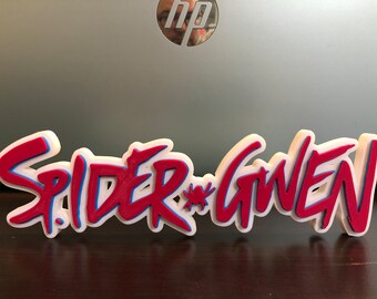 Spider-Gwen logo/shelf display