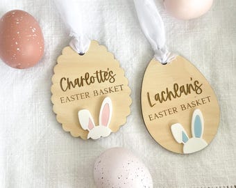 Easter Basket Tag | Bunny Tag | Easter Tag | Easter Basket | Easter | Easter Tag | Scallop Easter Tag