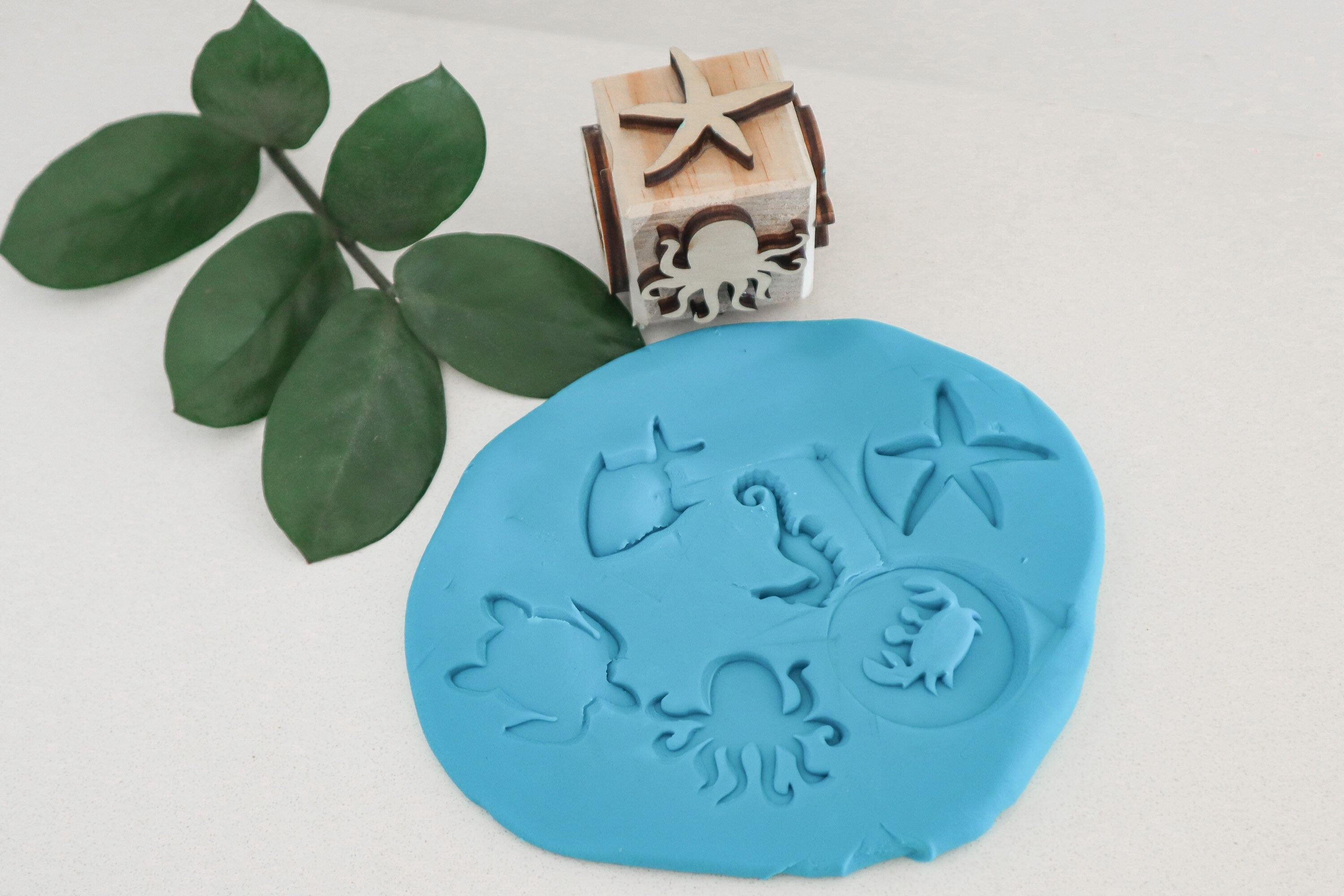 Wooden Play Dough Stamp Play Dough Stamp 6 in 1 I Wooden Etsy Ireland