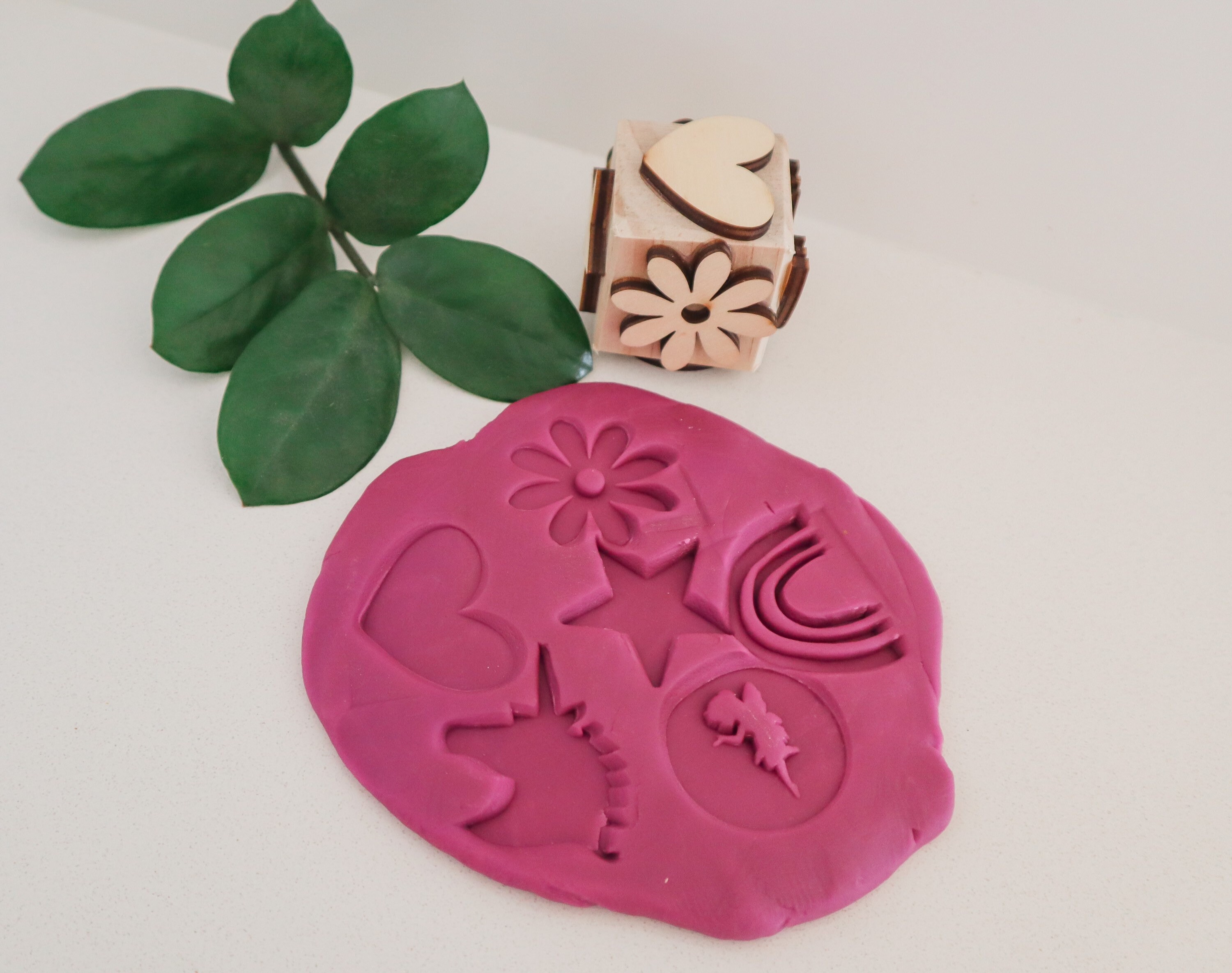 Wooden Play Dough Stamp Play Dough Stamp 6 in 1 I Wooden Etsy Australia
