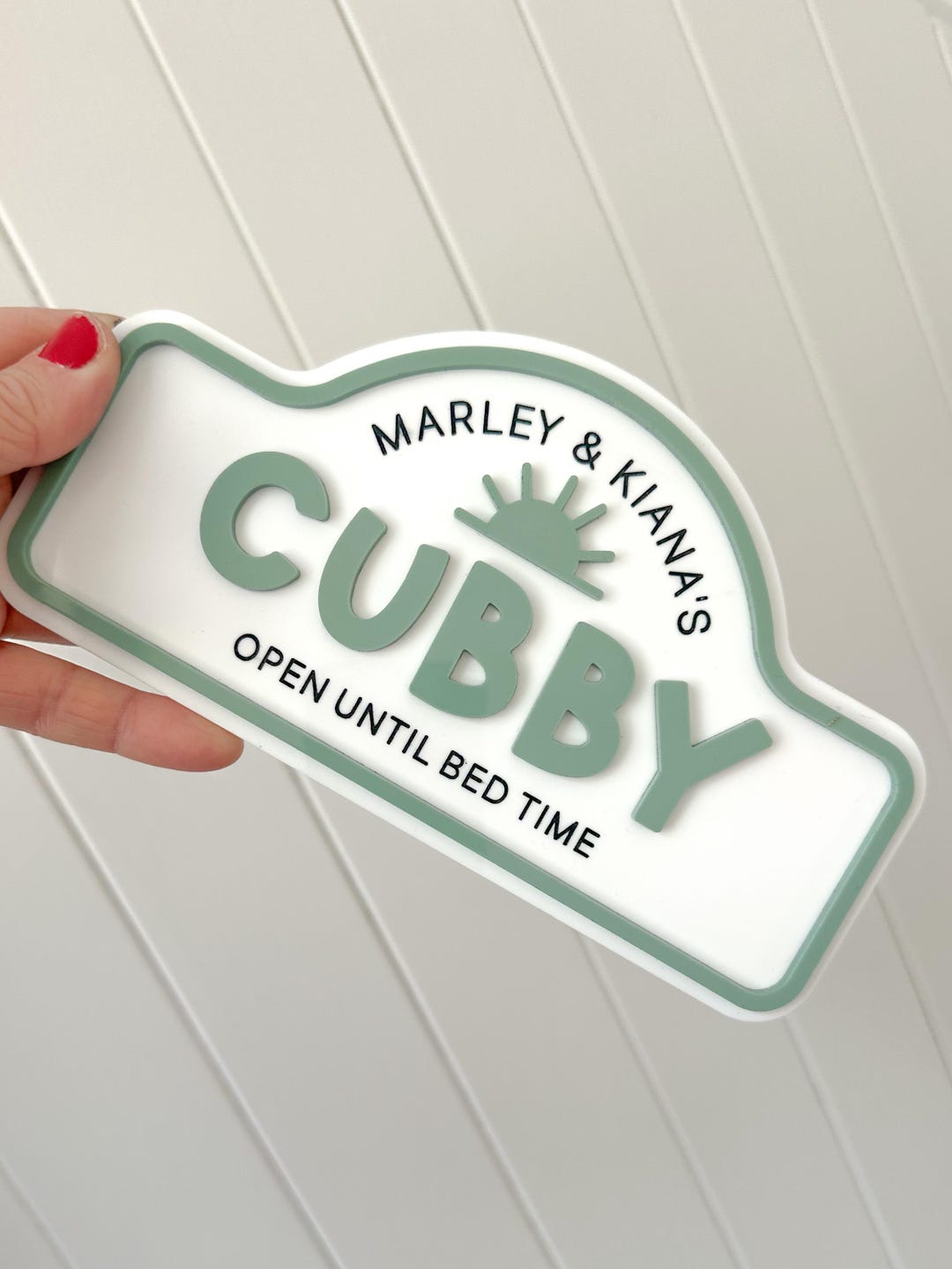 Personalised Acrylic Cubby House Sign | Custom Kids Playroom Decor ...