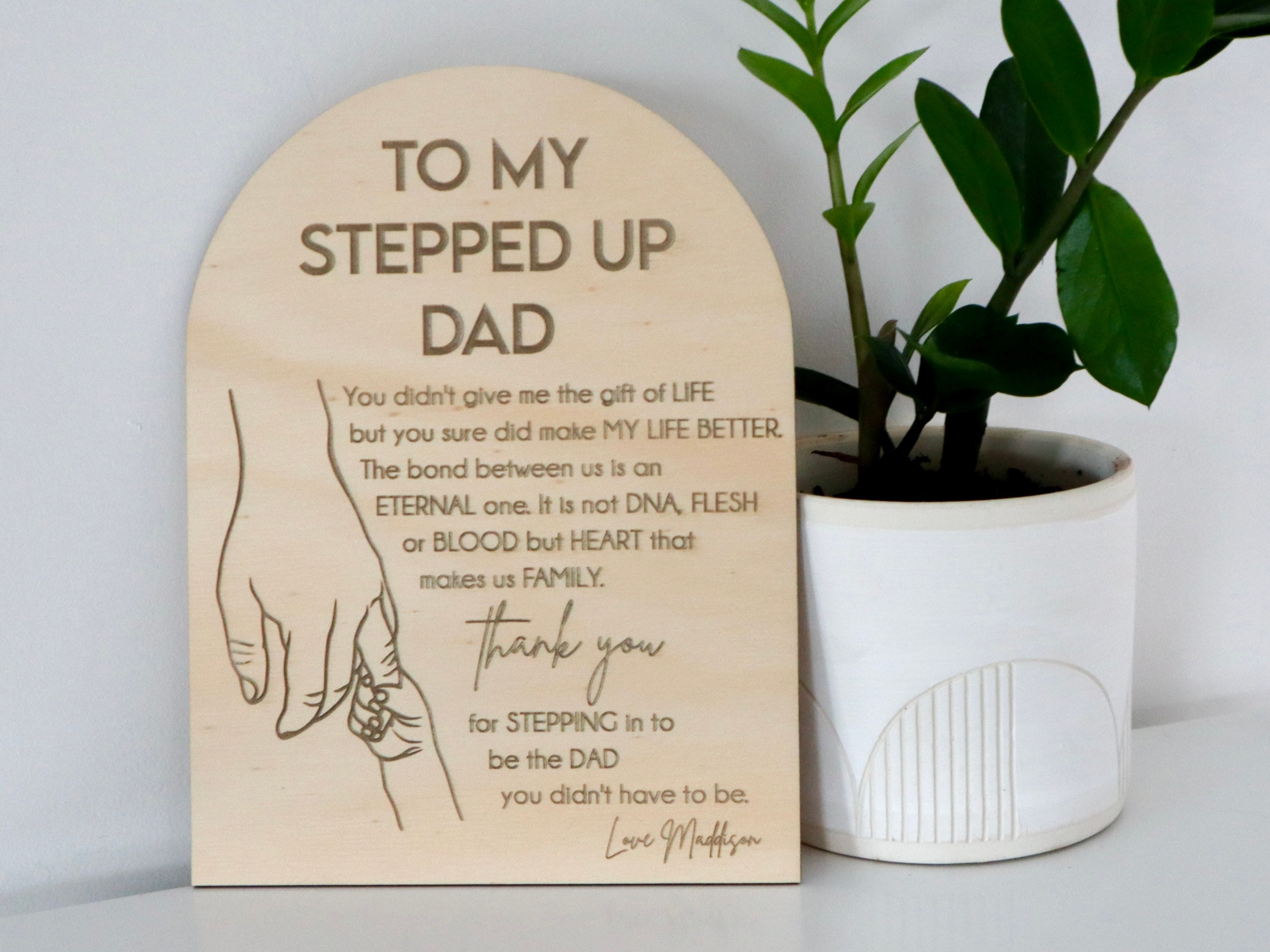 Step Dad Plaque I Stepped up Dad Plaque Fathers Day Gift Etsy Australia