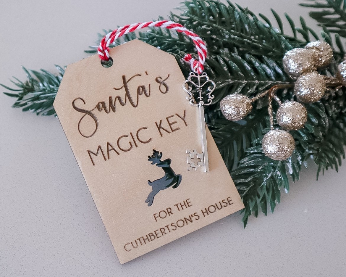 Christmas Door Hanger santa's Magic Key for Our Home Without a Chimney Svg  Laser Cut File Glowforge Cricut Silhouette 
