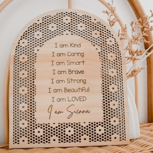 Affirmation Boards | Affirmation Cards | Positive Affirmations | Nursery Decor | Kids bedroom decor | Rattan Plaque