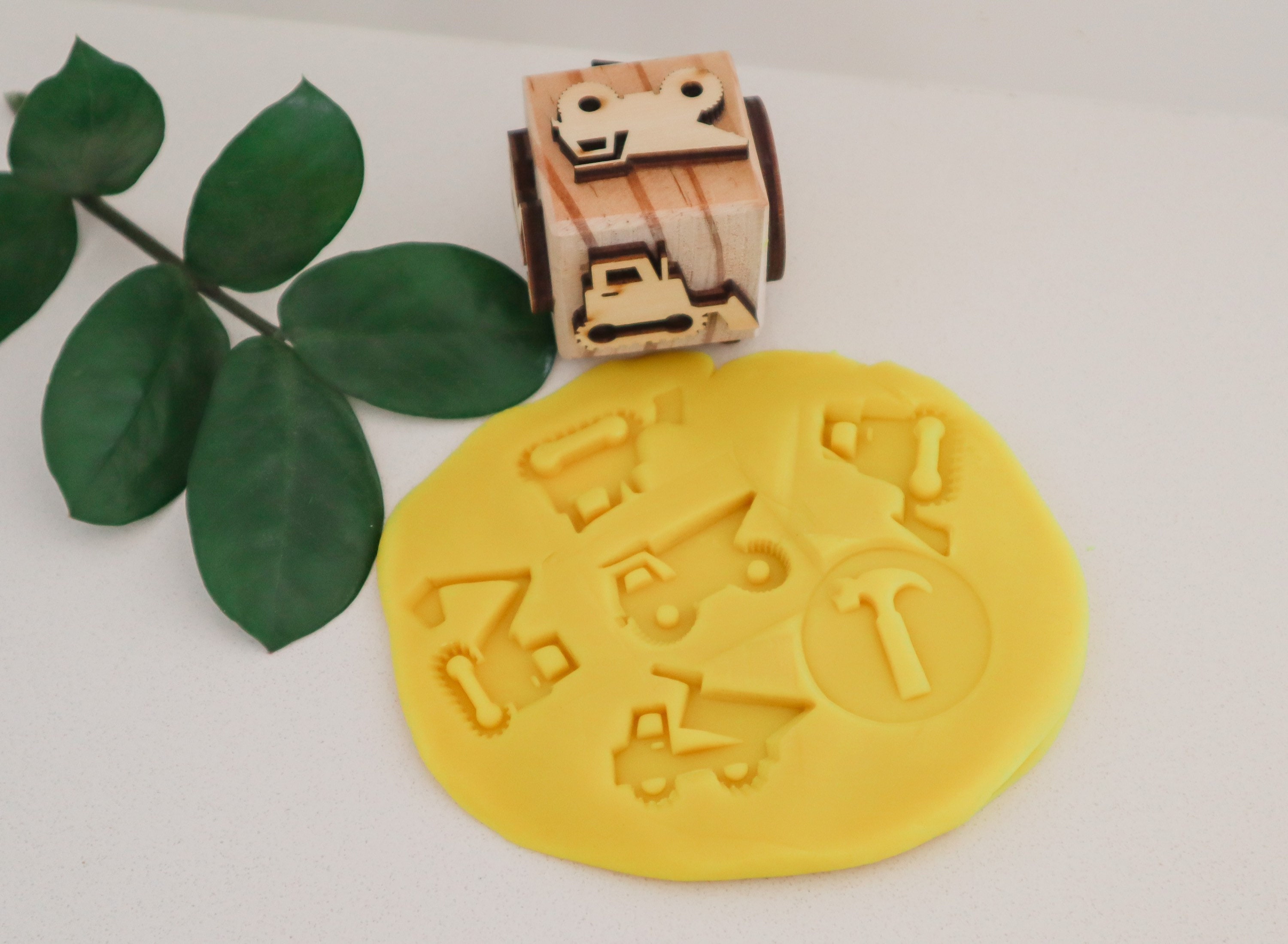 Wooden Play Dough Stamp Play Dough Stamp 6 in 1 I Wooden Etsy Australia