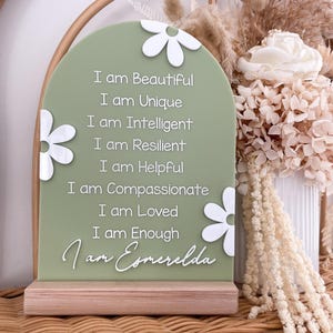 Affirmation Board | Affirmation Cards | Positive Affirmations | Nursery Decor | Kids bedroom decorI Affimations | Acrylic Arch Plaque