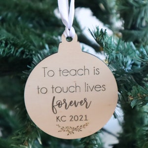 Teacher bauble I Christmas Ornament| Teacher Gift | 2021 ornament | Christmas Decoration