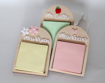 Teacher Gift | Personalised Sticky Note Holder | Post it Note I End of year gift | Teacher Appreciation | Personalised Teacher Gift