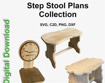Planos CNC para una colección de taburetes escalonados