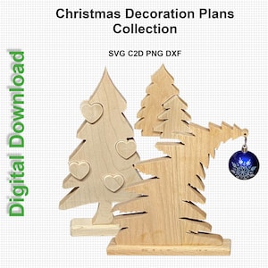 Piani CNC della collezione completa di decorazioni natalizie