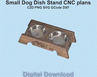 CNC plan for a Short dog dish holder