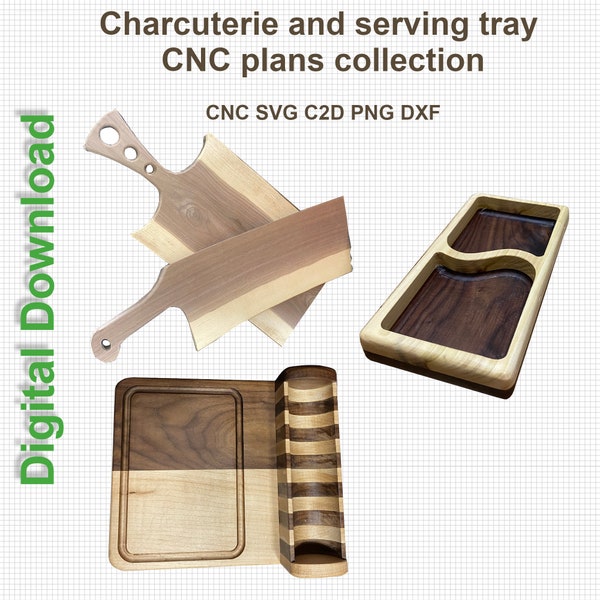 Charcuterie and serving board plans collection for personalized gifts cnc svg png