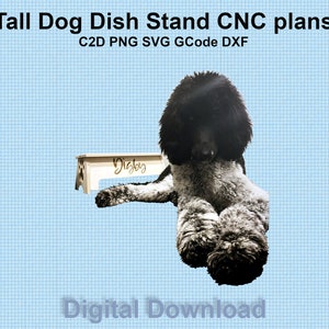 CNC plan for a tall dog dish holder