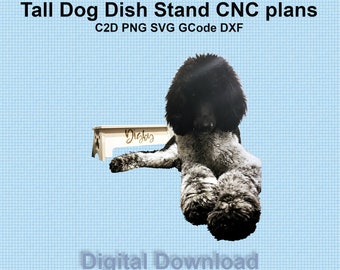 CNC plan for a tall dog dish holder