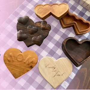 CNC plans of 4 heart shaped boxes