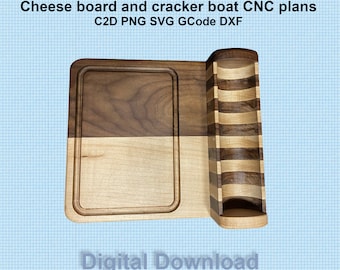 CNC plan for a Cheese board with cracker boat