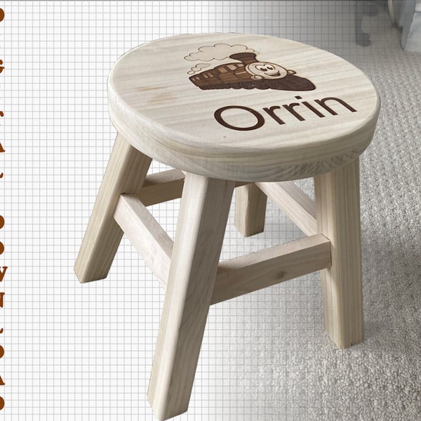 Step stool cnc plans great gift to personalize for toddlers