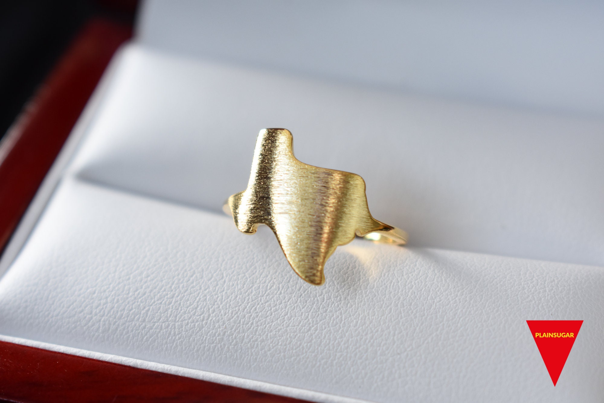 Dainty Texas State Ring USA Ring Size 7 Yellow Gold Plated Etsy