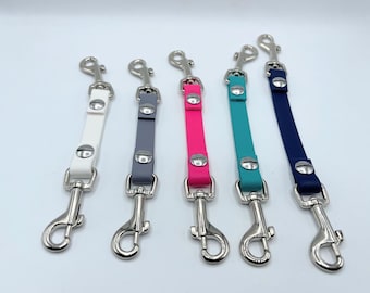 1/2 inch wide biothane safety strap, collar to prong (read item description)