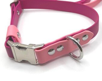 Verstellbares 2,5cm-Schnellverschluss-Halsband aus Biothane