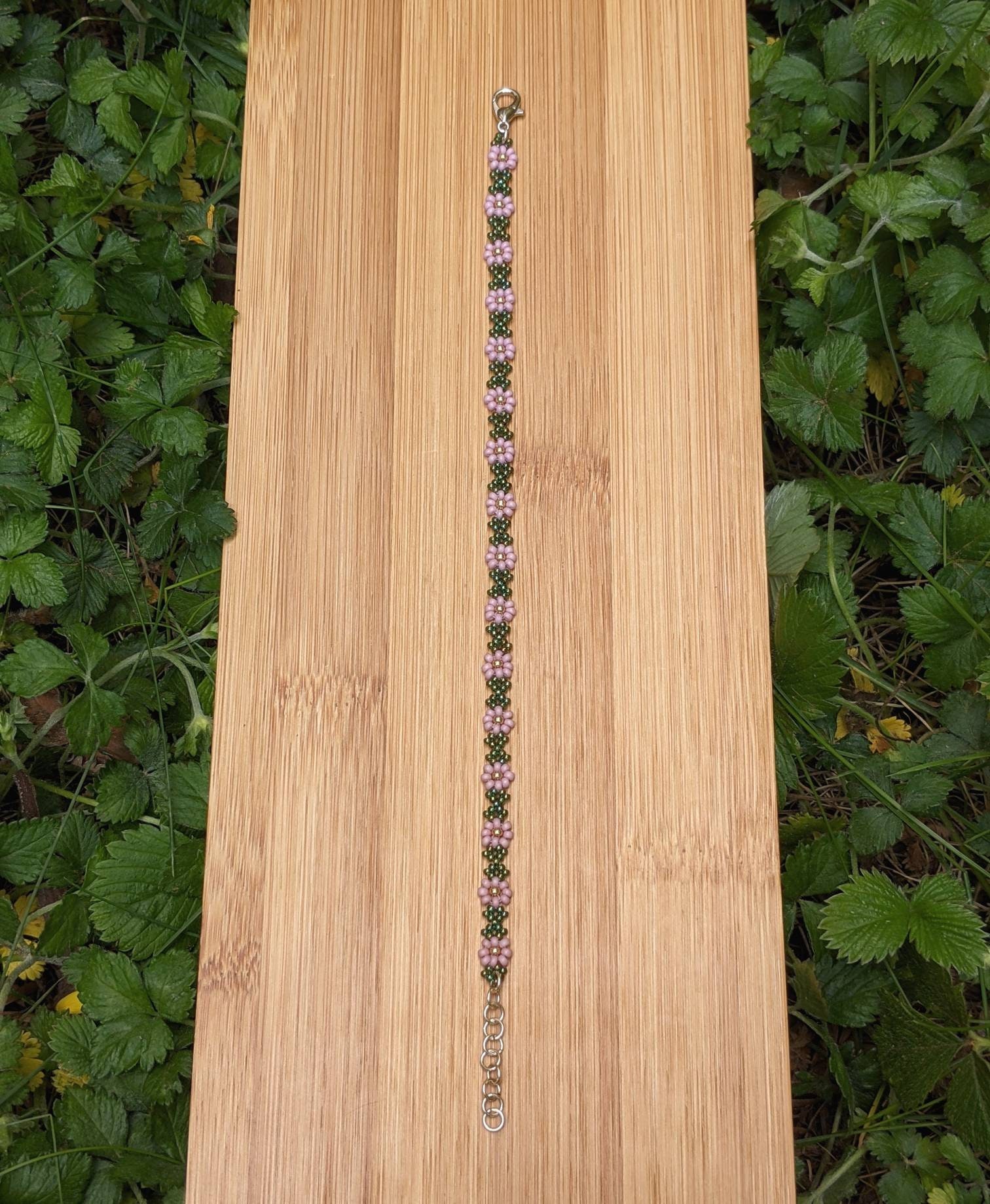 Beaded Flower Anklet/handmade Flower Anklet/hippie Etsy UK