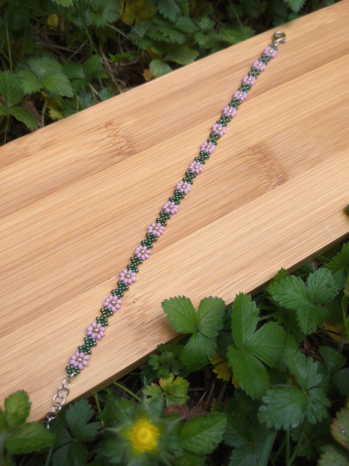 Beaded Flower Anklet/Handmade Flower Anklet/Hippie Etsy