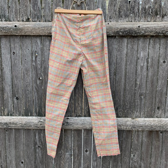 Vintage 1970’s high waisted plaid pants