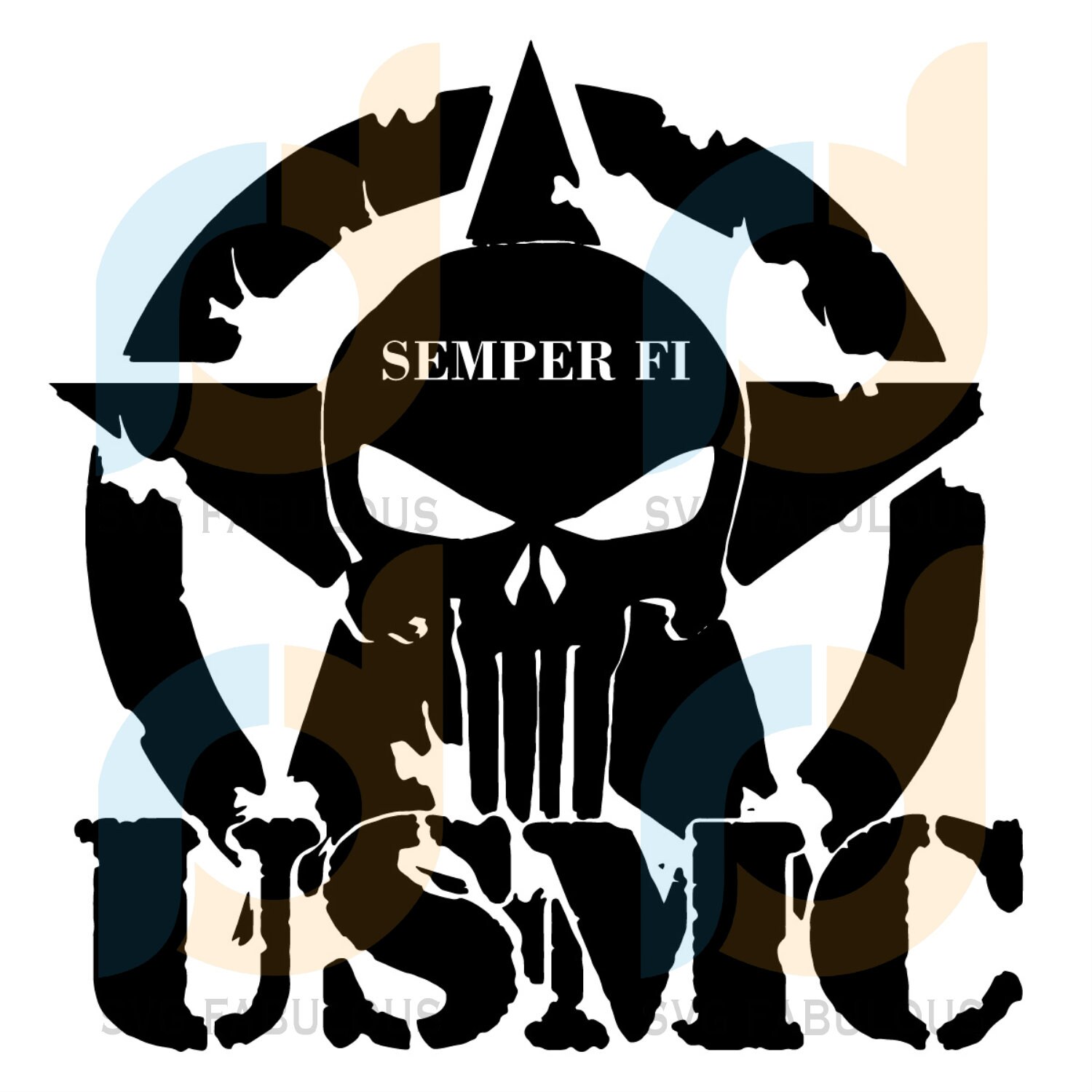 USMC Semper Fi Skull Svg Trending Svg Semper Fi Skull Svg | Etsy