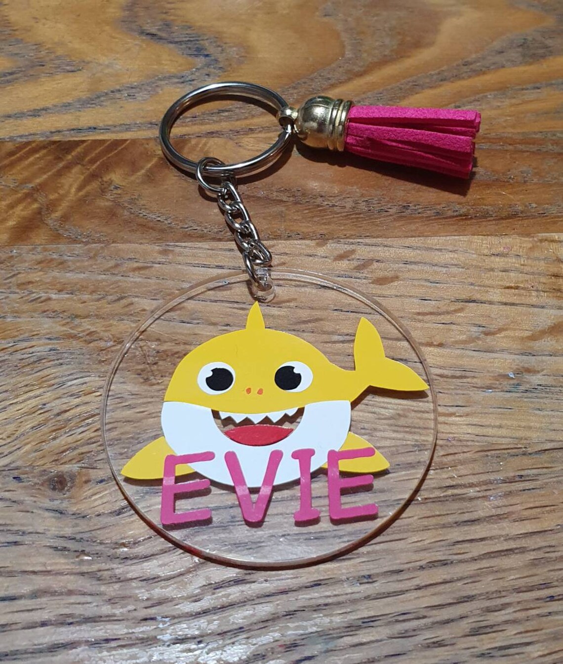 Baby Shark Personalised Keyring Baby Shark Gifts Pinkfong Etsy