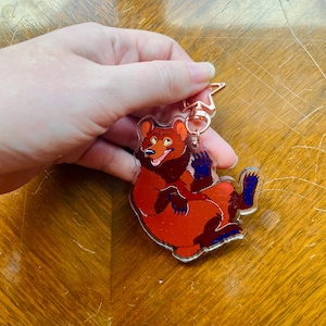 3 inch random animal charms brown bear