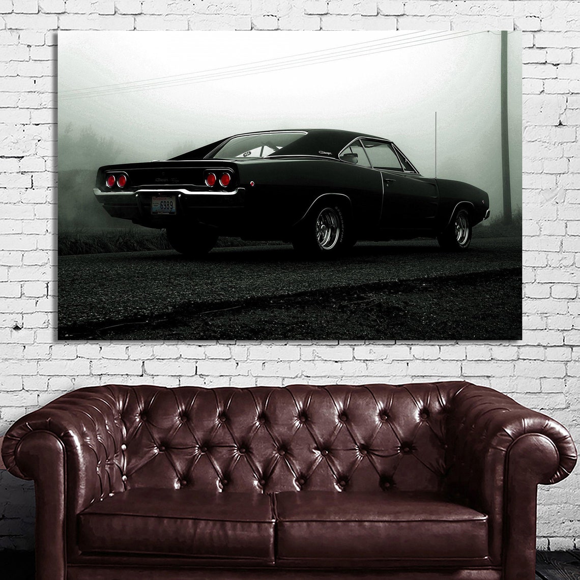 Car Automobile Art Muscle Car Poster and Canvas Etsy