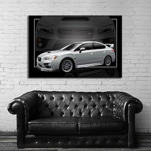 Car Automobile Art Subaru WRX STi Poster and Canvas