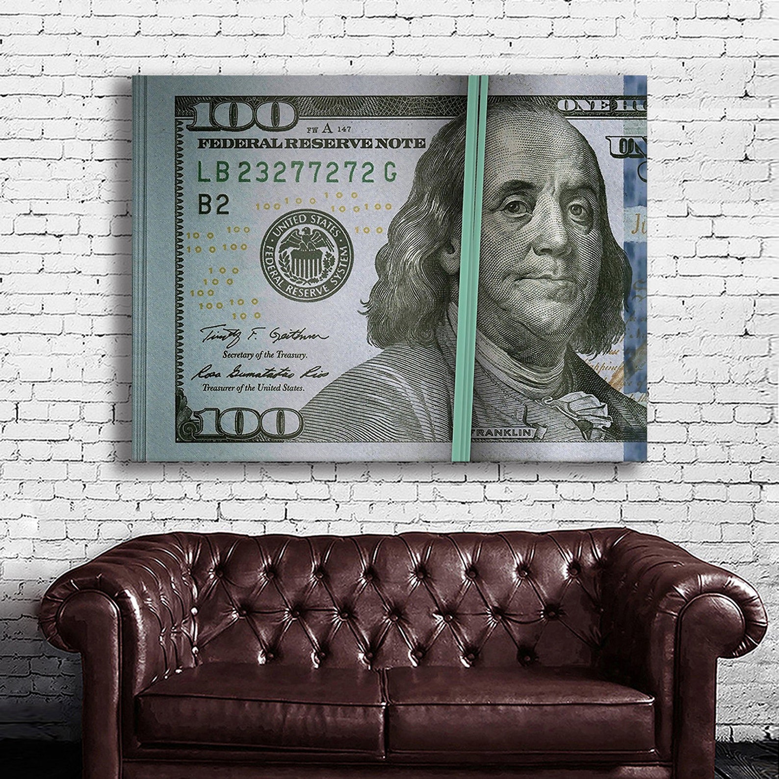 Hypebeast Cash Currency Hundred Benjamin Art Poster and Canvas Etsy
